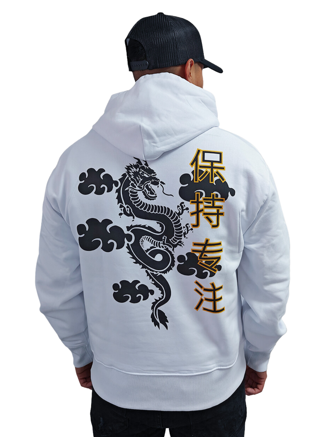 SUDADERA BLANCA DRAGÓN