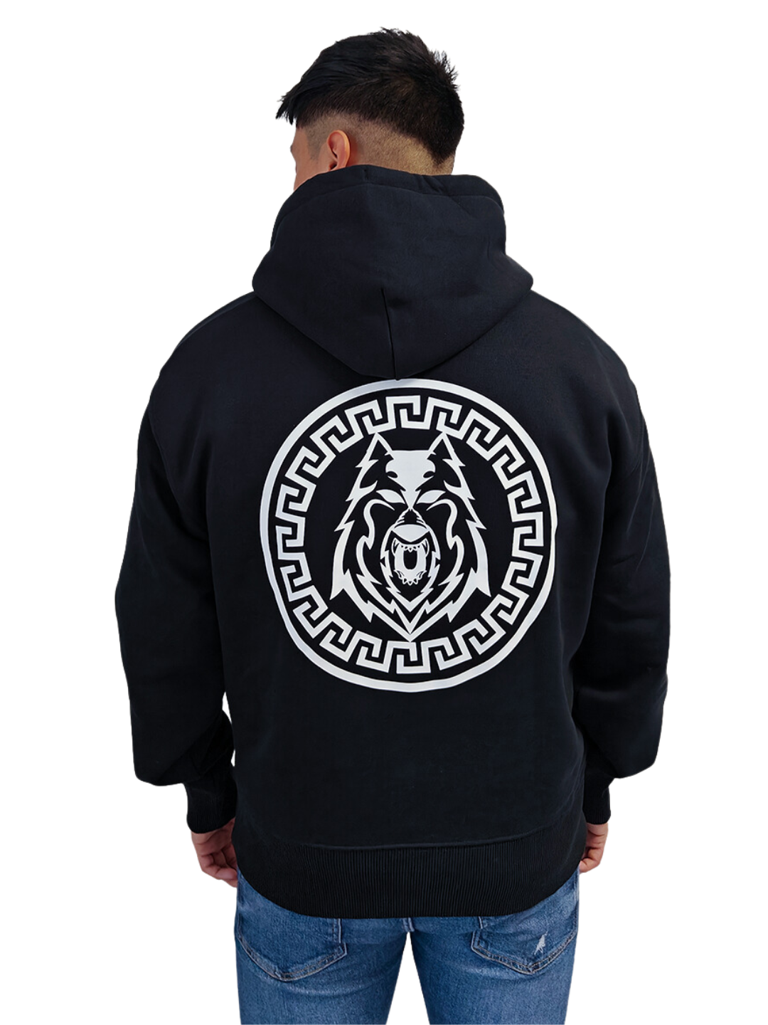 SUDADERA NEGRA LOBO
