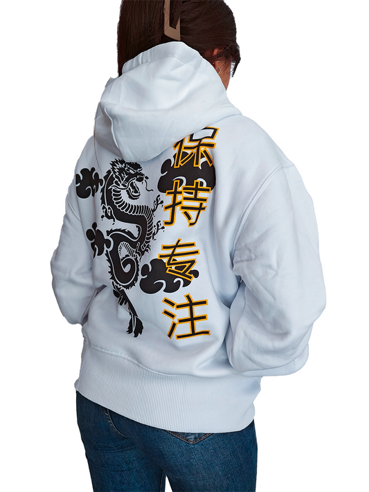 SUDADERA BLANCA DRAGÓN