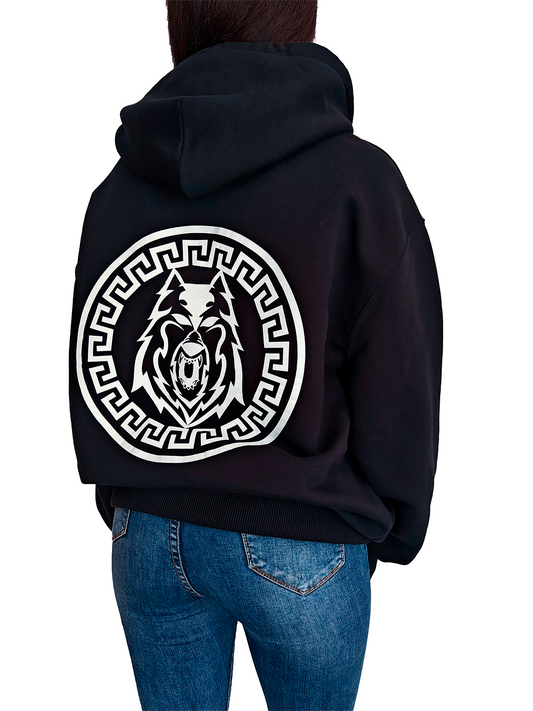 SUDADERA NEGRA LOBO